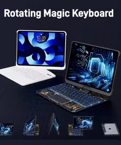 360 Swivel Keyboard Clear Case For IPad Smart Trackpad Bluetooth-compatible Keyboard Case Cover With Pen Slot