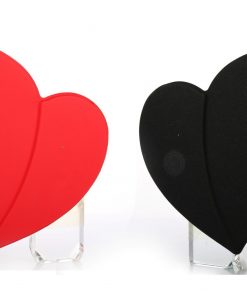 Alternative view of Fast wireless charging heart-shaped leather mouse pad