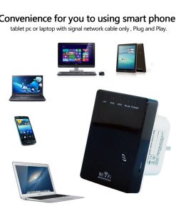 300M Wifi Repeater Wireless Network Signal Amplifier Dual Network Port Wireless Repeater