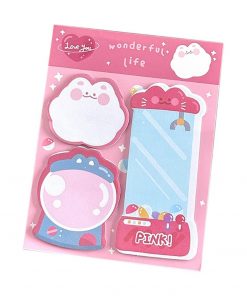 Alternative view of Cartoon Combination Sticky Notes Girly Style Creative Message Special-shaped Stickers Student Cute Hand Account Note Paper