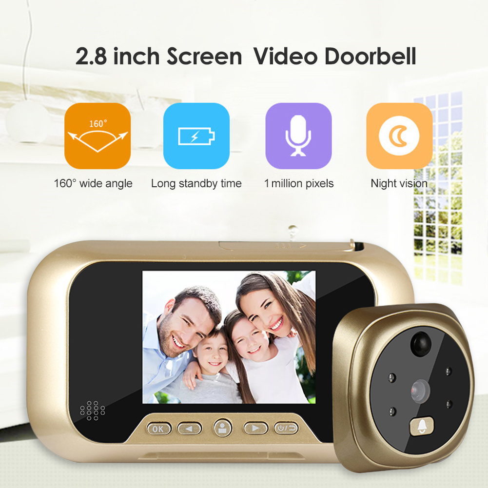 2.8 Inch Infrared Night Vision Camera Video Intelligent Electronic Peephole Visual Peephole Doorbell - Image 5