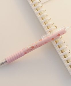 Alternative view of Cute Peach Press Gel Pen Korean Stationery Kawaii Gel Ink Rollerball Pens