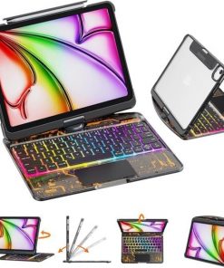 Alternative view of Transparent Rotating Keyboard For Air5 Protective Case Tablet PC