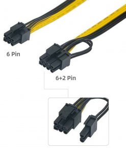 Alternative view of 6pin To Dual 8pin Graphics Card Power Supply Line