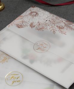 Alternative view of Sulfuric Acid Paper Invitation Card Bronzing Matte Varnish