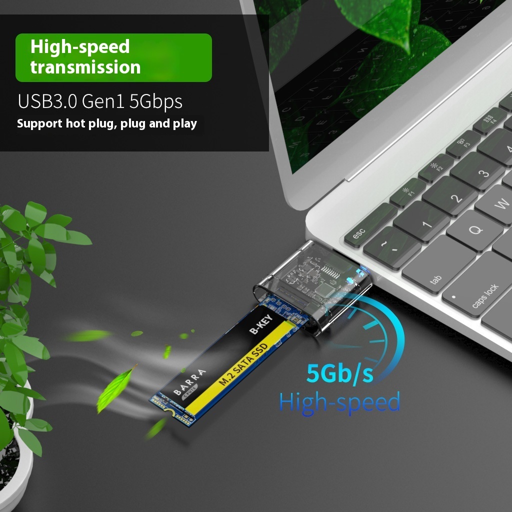 Transparent And Creative Solid State Mobile Hard Disk Box USB Interface - Image 2