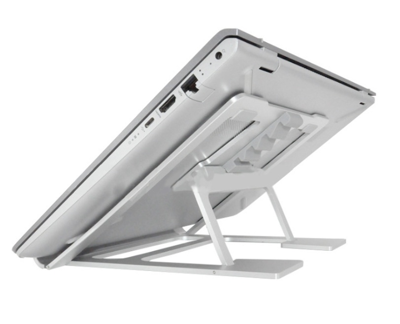 Double silicone height adjustable foldable portable laptop stand desk for a laptop - Image 2