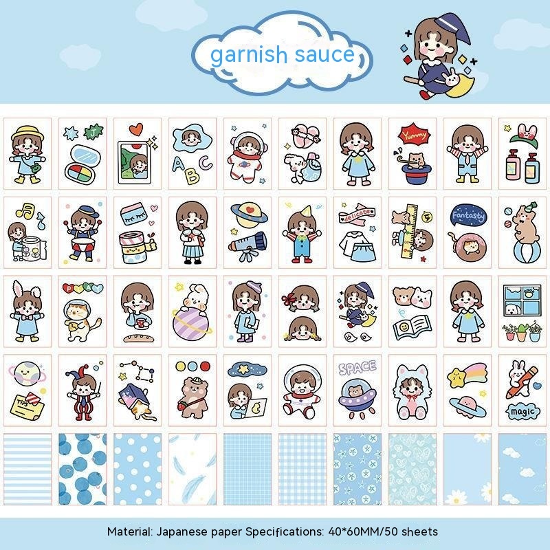 Stickers Hand Account Painting Heart Stickers Notebook Special Screen Protector Japanese Paper Cartoon Characters - Image 4