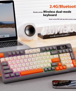 Wireless Bluetooth Dual-mode Russian Keyboard Display
