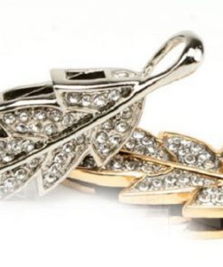 Alternative view of Crystal Jewelry Leaf USB Flash Drive Couple Personality Maple Leaf Fashion