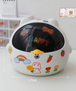 Alternative view of Desktop Trash Can Desk Organizer Bucket Office Mini Bear Trash Can