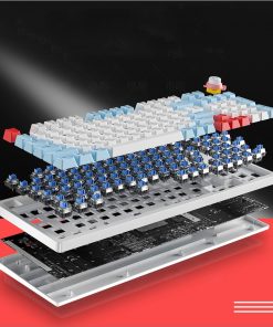 Alternative view of Silver Carving K700 Custom Luminous Mechanical Keyboard Gaming Knob 96 Keys