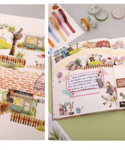 Alternative view of Solid Color Manual Ledger Tape Set 24 Solar Term Album Decorative Material Sticker Base And Paper