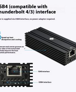 Alternative view of Leyu USB4 Nic 10G Compatible With Lightning 10 Gigabit Electrical Port