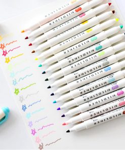 Elegant And Soft Double-headed Color Marker Pen