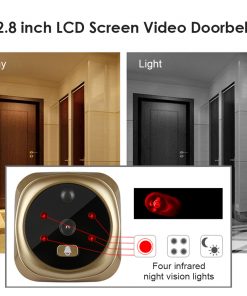 Alternative view of 2.8 Inch Infrared Night Vision Camera Video Intelligent Electronic Peephole Visual Peephole Doorbell