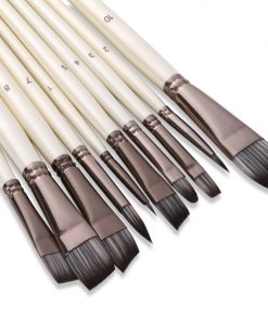 Alternative view of 10 Pearl White Watercolor Brushes, Nylon Brushes