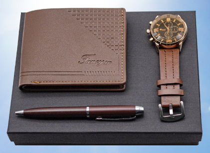 Creative Holiday Gift Wallet Pen Watch Set - Image 3