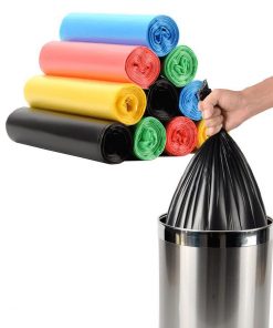 Alternative view of Household Thickened Disposable Black Flat-mouth Roll Kitchen Pull-grade Large Plastic Bag