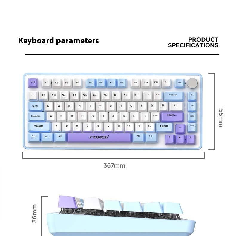 Mechanical Keyboard Customized Three-mold Machinery Key Mouse Suit - Image 4