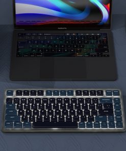 Ajazz AK832PRO Color Screen Wired Bluetooth 24 Three-mode Mechanical Keyboard Gasket Structure Short Axis PBT Key Cap