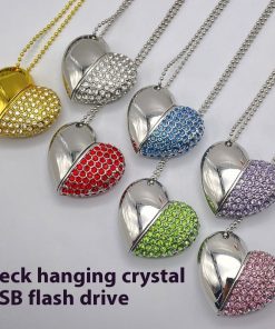 Fashion Personality Brick-inlaid Heart-shaped U Disk