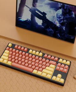 87 Key Wired Game Hot Plug Two Colors Mechanical Keyboard