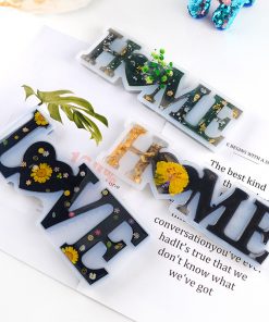 Alternative view of Letter mold Epoxy mold diy Jewelry Abrasive English mirror love English word Silicone mold