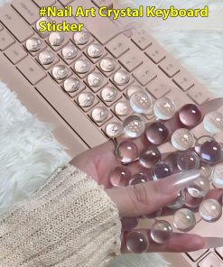 Heightened DIY Crystal Glass Ball Keyboard Stickers