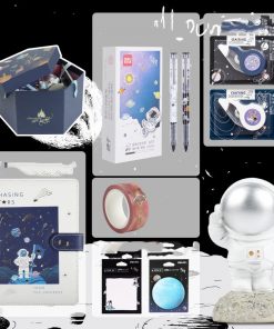 Alternative view of Universe Galaxy Exploration Stationery Set Gift Box Spree Birthday Gift Astronaut Notebook Creative Hand Ledger
