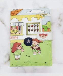 Cute Hand Ledger A5PU Color Page Notepad