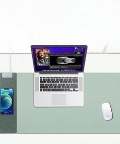 Alternative view of 15W Fast Charging Mouse Pad With Wireless Charging Desk Mat Office Home