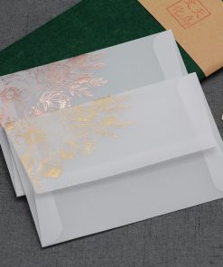 Sulfuric Acid Paper Invitation Card Bronzing Matte Varnish