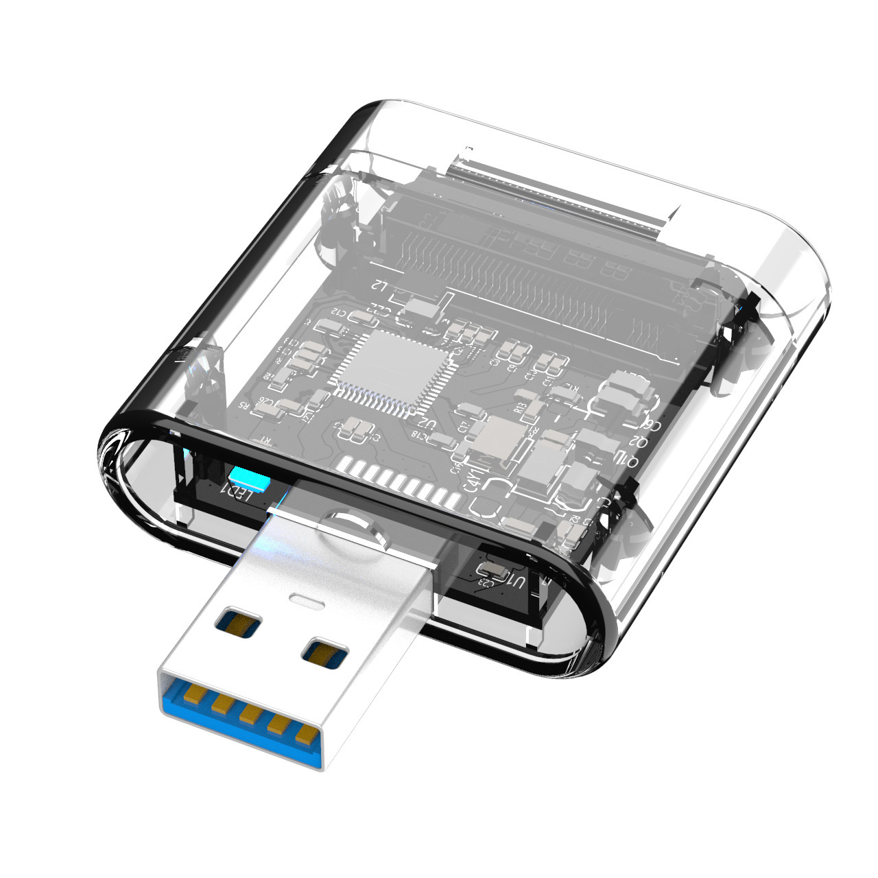 Transparent And Creative Solid State Mobile Hard Disk Box USB Interface - Image 5