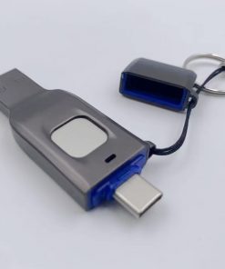Alternative view of Fingerprint USB Disk Encrypted Data Security Computer Cellphone Dual-use