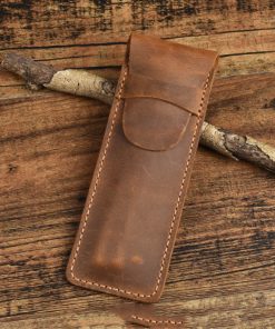 Alternative view of Unisex Creative Fashion Multifunctional Retro Crazy Horse Leather Pencil Case