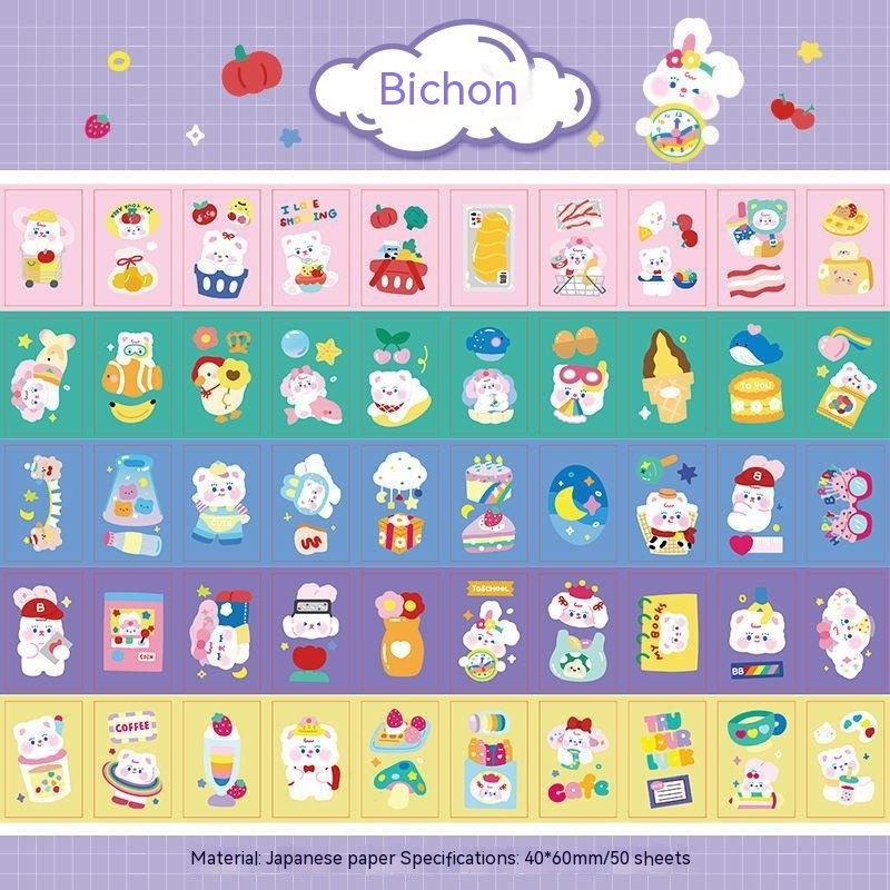 Stickers Hand Account Painting Heart Stickers Notebook Special Screen Protector Japanese Paper Cartoon Characters - Image 10
