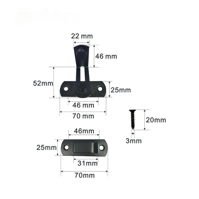 Warehouse Hook Stainless Steel Carbon Steel Sliding Door Lock - Image 3