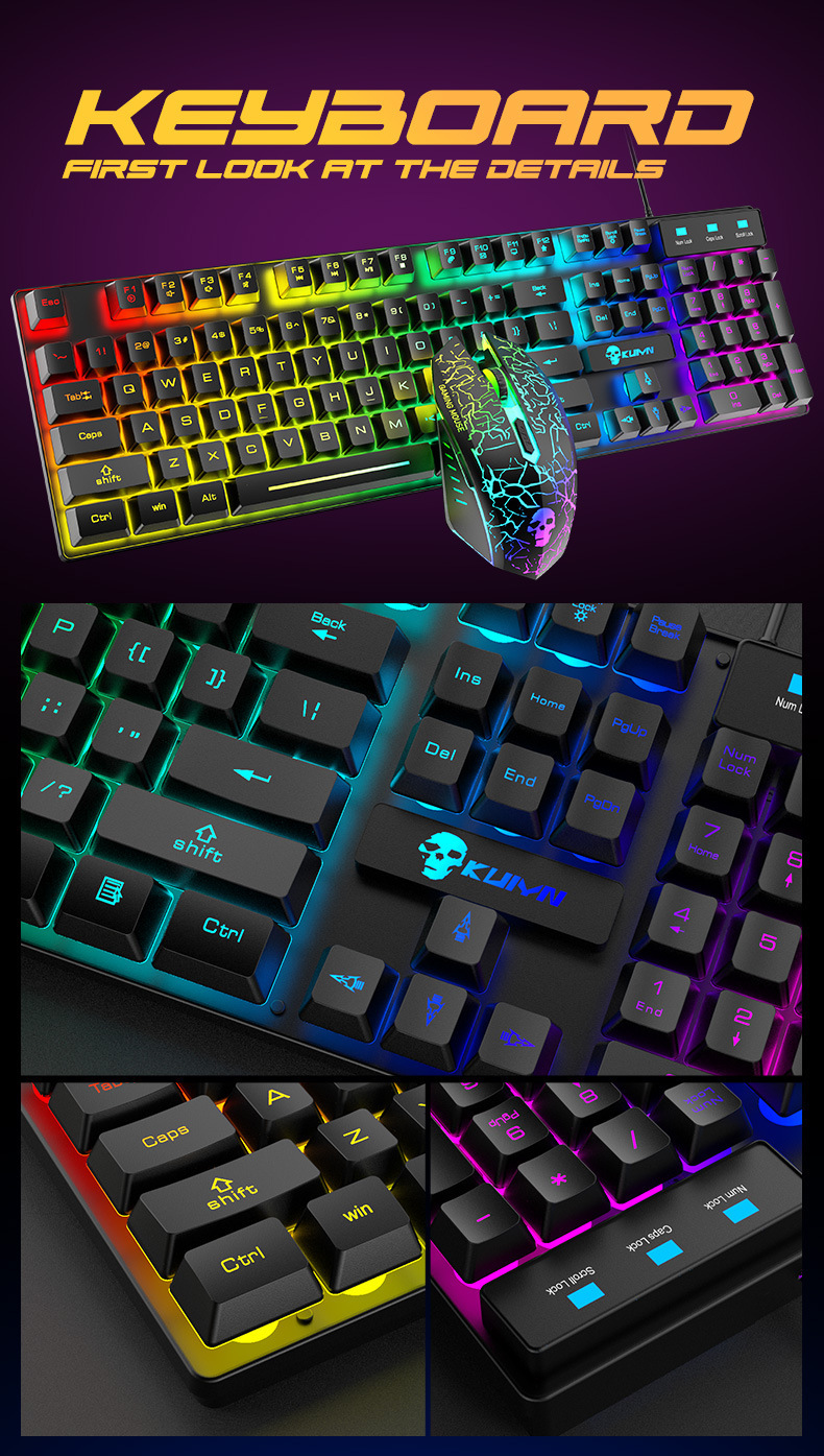 Kuiying T6RGB Luminous Keyboard And Mouse Set - Image 3