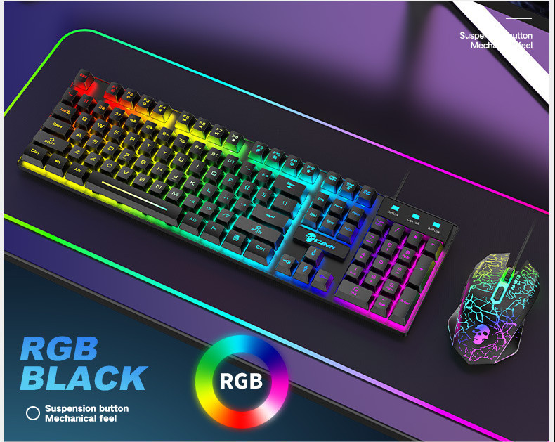 Kuiying T6RGB Luminous Keyboard And Mouse Set - Image 4