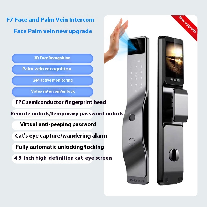 Face Recognition Fingerprint Password Smart Door Lock - Image 4