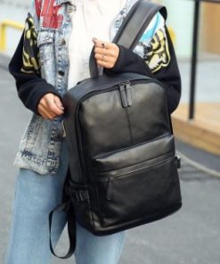 Alternative view of PU men's shoulder bag shoulder bag student bag computer men bag tide