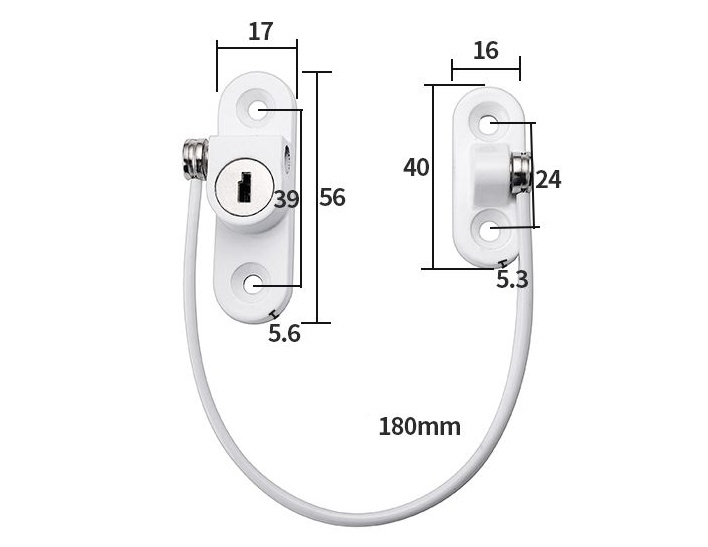 Window Security Chain Lock Window Cable Lock Restrictor Multifunctional Window Lock Door Security Guard for Baby Safety 1Pcs - Image 3