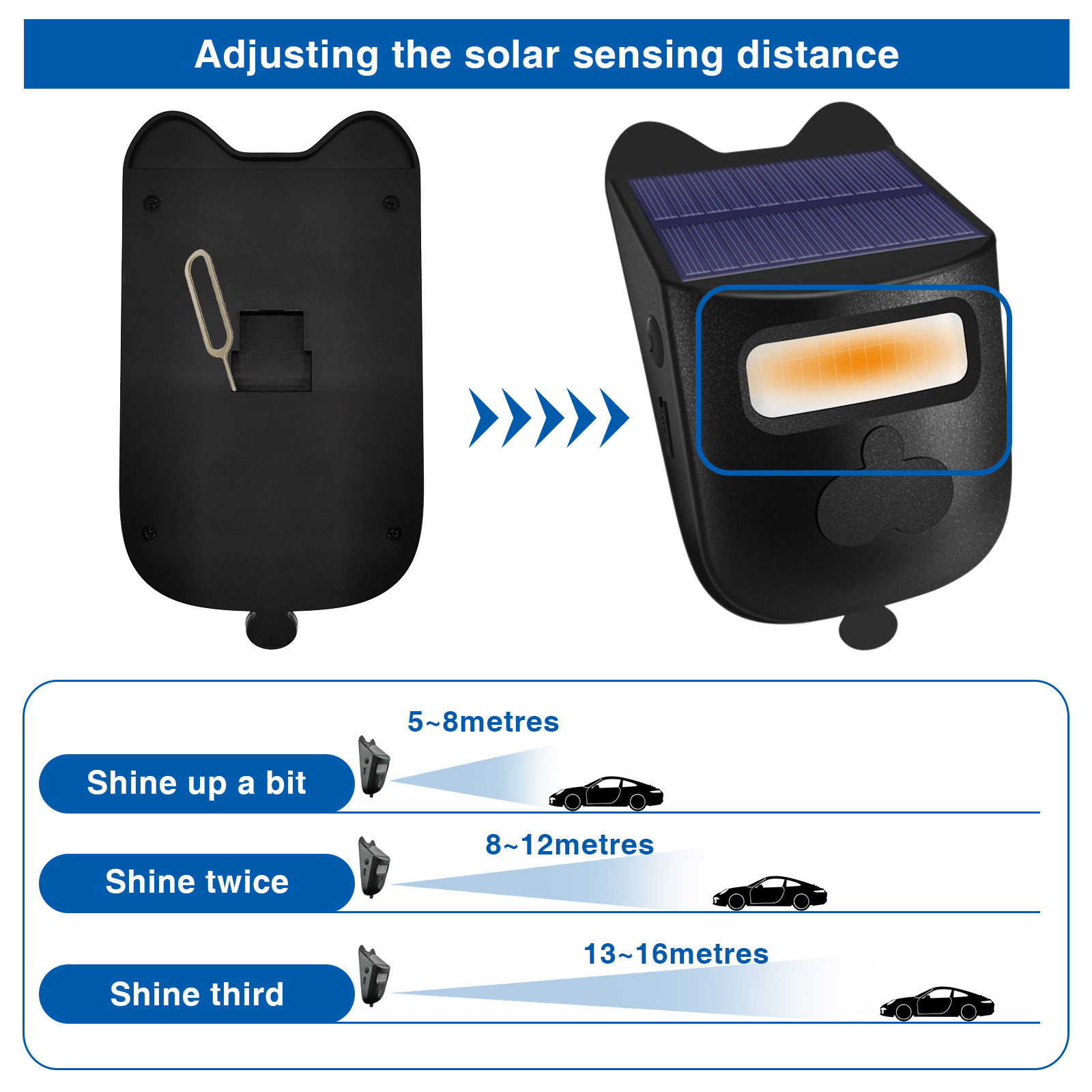 Solar Waterproof With Digital Display Lane Outdoor Driving Device Induction Alarm Detection - Image 10