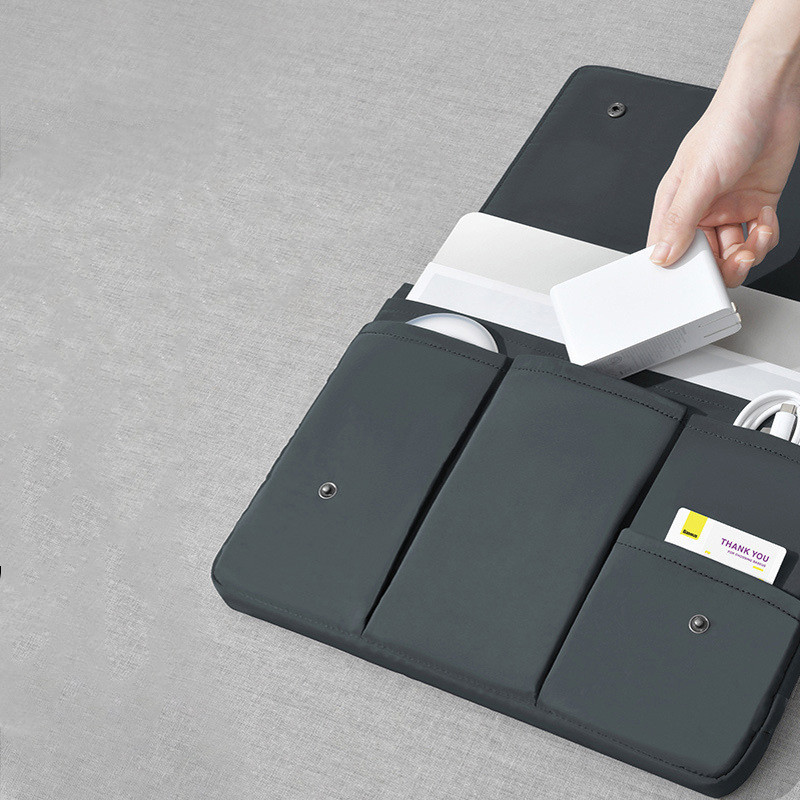 Black and white laptop bag laptop protective cover - Image 4