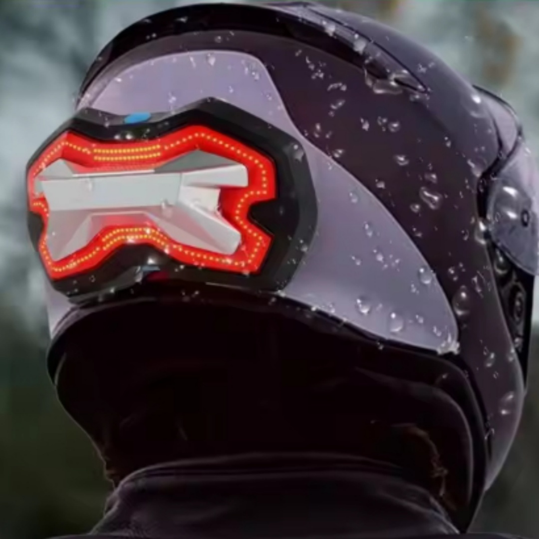 Helmet Restraint Battery And Turn Signal Light