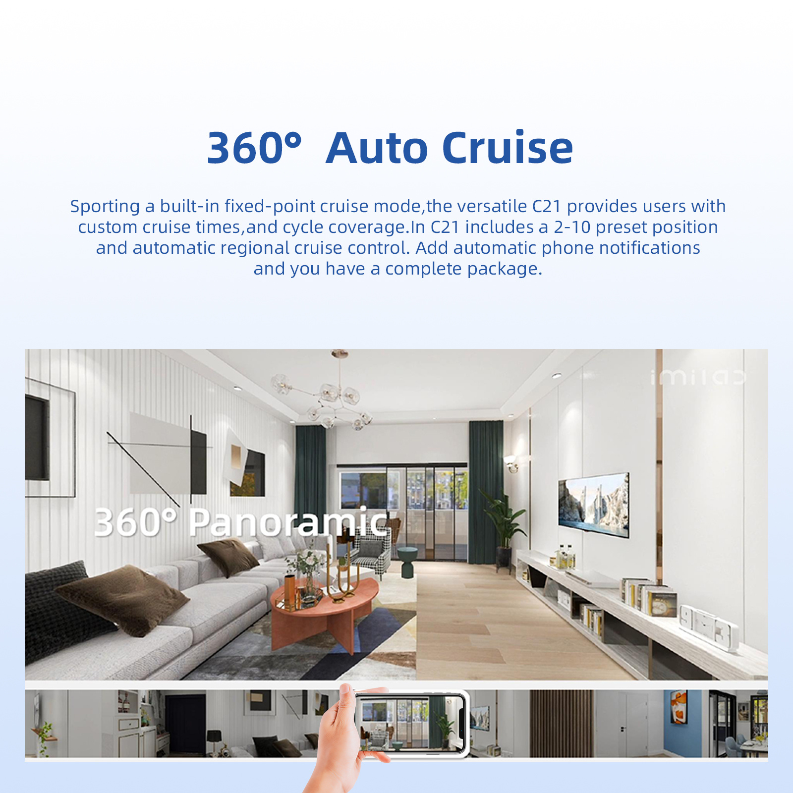 IMILAB C21 2.5K Surveillance Camera Vedio Wifi IP Smart Indoor Home Security Baby Monitor 360view Starlight Night Vision Cam - Image 2