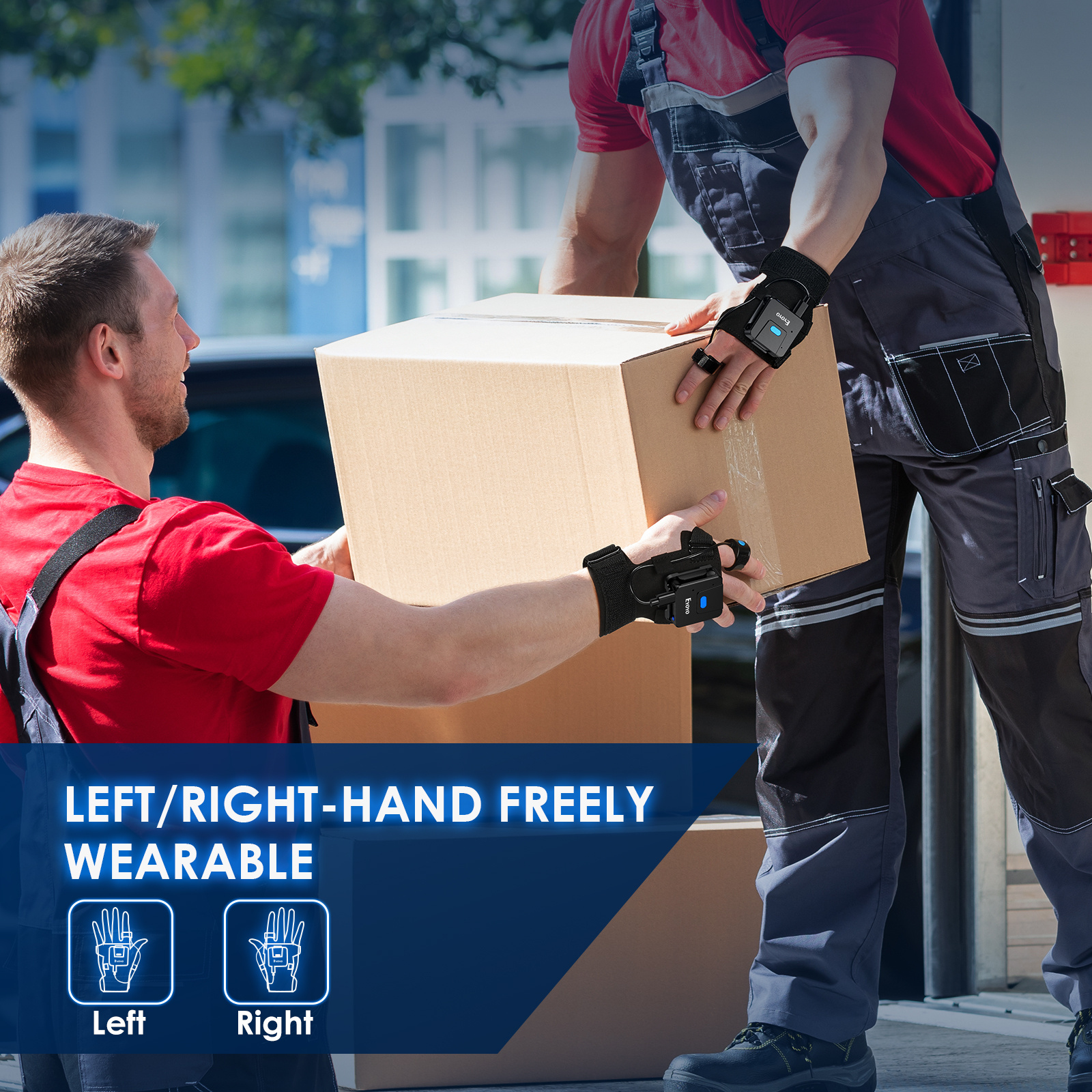 Portable Two-dimensional Wrist Barcode Scanner Gloves Bluetooth Scanner - Image 2