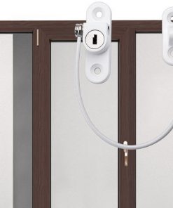 Alternative view of Window Security Chain Lock Window Cable Lock Restrictor Multifunctional Window Lock Door Security Guard for Baby Safety 1Pcs