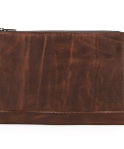 Alternative view of Protective Case Crazy Horse Oil Leather Zipper Laptop Bag